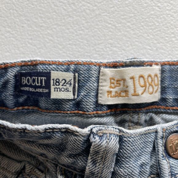 Lot Of 2 Carters Button Up Hoodie Shirt Place Denim Pants Baby Boy 18M, 18M-24 - Picture 6 of 9